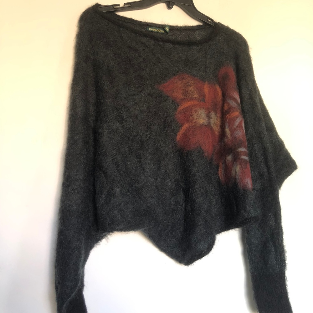 Anthropologie Troubadour Felted Floral Sweater - Picture 6 of 8